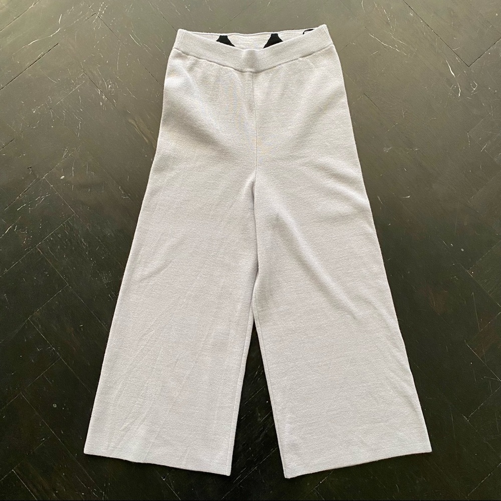 Marimekko x Uniqlo - merino blend wide leg cropped knit pants Size S
